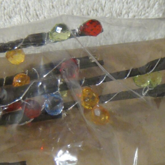 Jeweled LED Lights Branches 30" River of Goods SNBC 50 LED 100 Faceted Beads - Picture 5 of 16